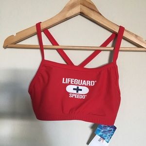 NWT Lifeguard speedo bathing suit top